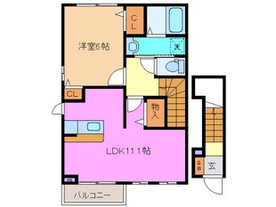 阿漕駅 徒歩25分 2階の物件間取画像